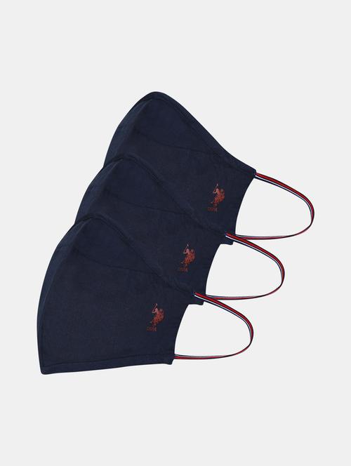 black cotton solid men mask (pack of 3) - 17665875 - Very Small Image - 1