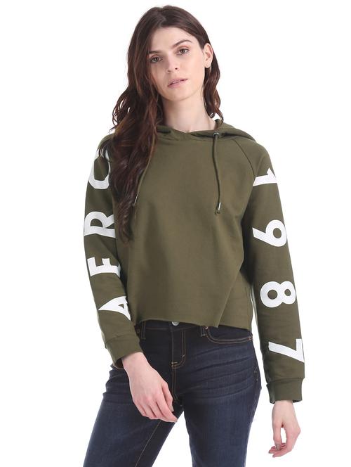 hooded neck printed sweatshirt  - 17666277 - Very Small Image - 1