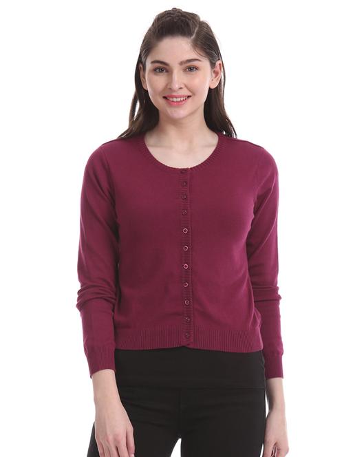 purple cotton cardigan - 17666583 - Very Small Image - 1