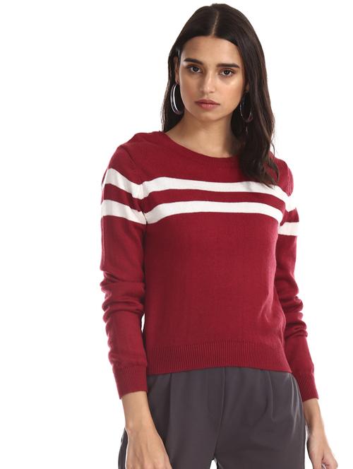 round printed knitted pullover  - 17666634 - Very Small Image - 1