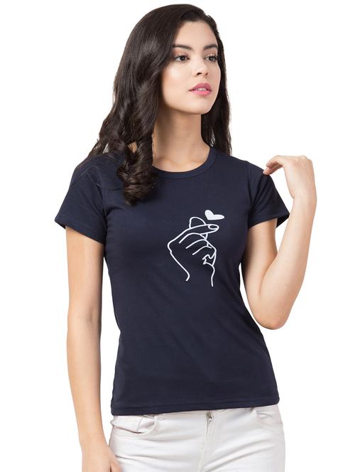 round neck printed tee  - 17666737 - Very Small Image - 1