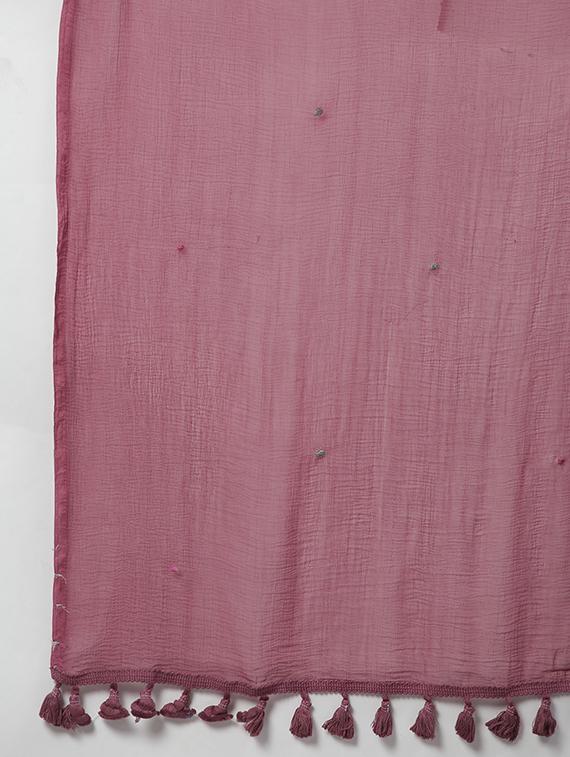 purple kurta palazzo set with dupatta - 17668693 - Standard Image - 5