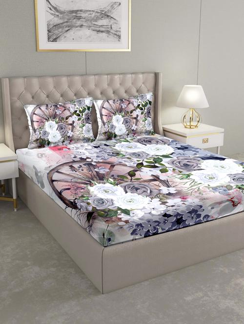 triton double bedshseet set king size cotton blue colour - 17669294 - Very Small Image - 1