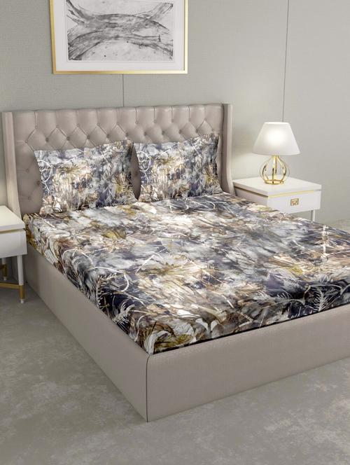 triton double bedshseet set king size cotton grey colour - 17669342 - Very Small Image - 1