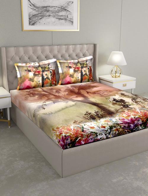 triton double bedshseet set king size cotton brown colour - 17669349 - Very Small Image - 1