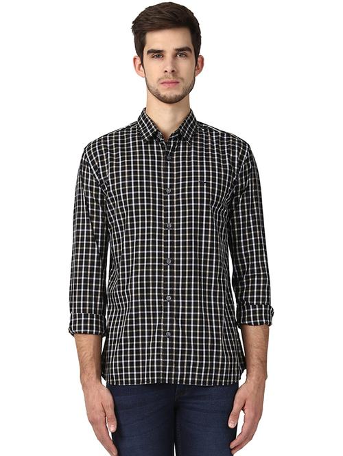 black checkered casual shirt - 17669922 - Very Small Image - 1