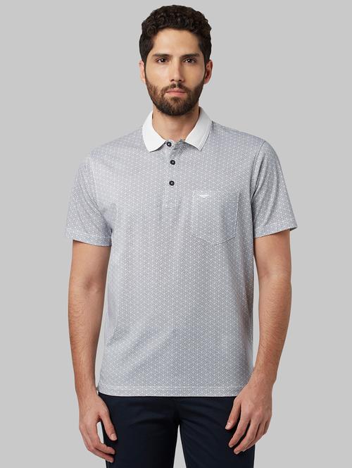 white printed polo t-shirt - 17670227 - Very Small Image - 1