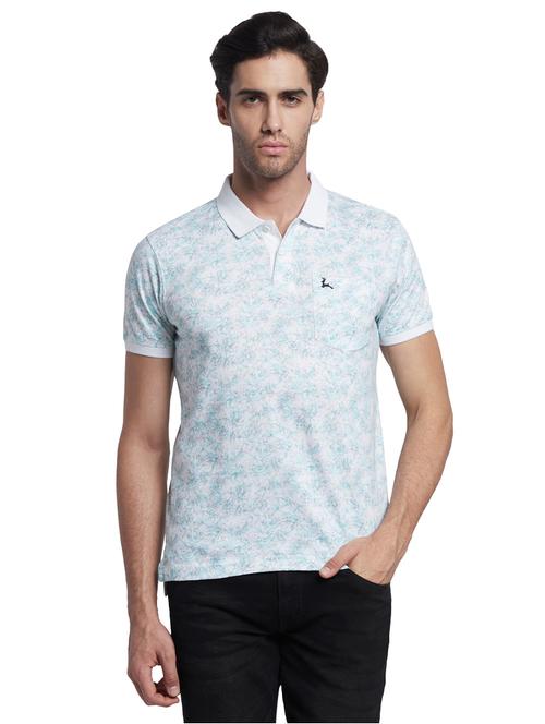 white printed polo t-shirt - 17670453 - Very Small Image - 1