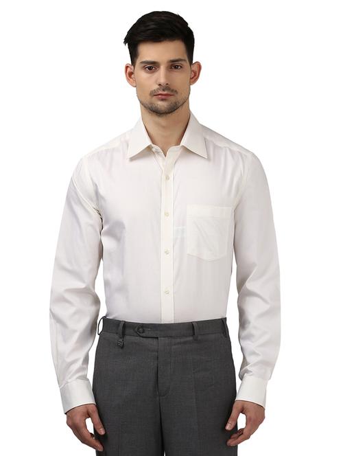 yellow solid formal shirt - 17670509 - Very Small Image - 1