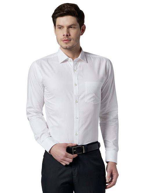 white self design formal shirt - 17670529 - Very Small Image - 1