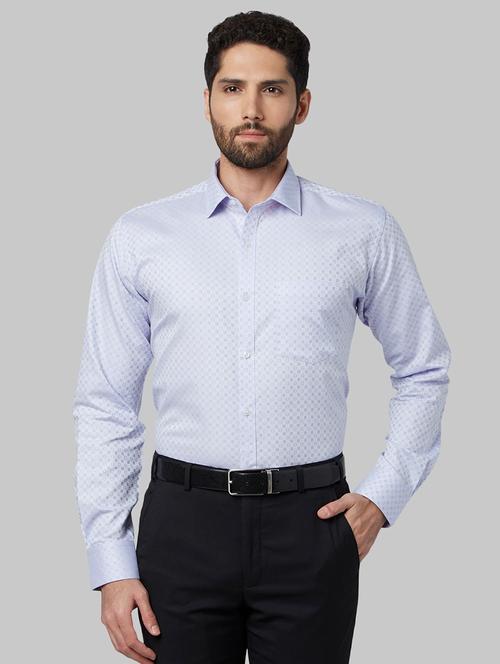 blue self design formal shirt - 17670588 - Very Small Image - 1