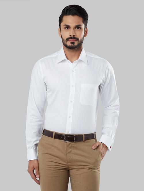 white self design formal shirt - 17670701 - Very Small Image - 1