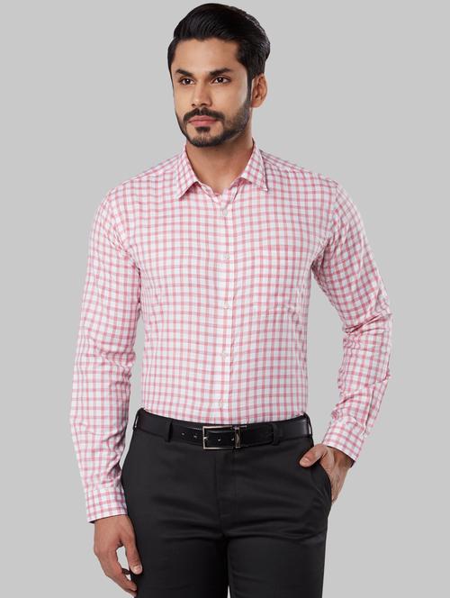 pink checkered formal shirt - 17670824 - Very Small Image - 1