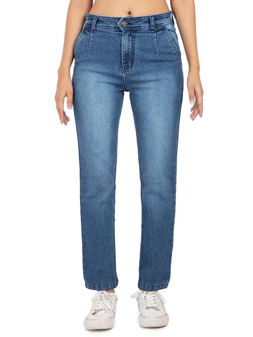 dark blue cotton blend jeans - 17671914 - Very Small Image - 1