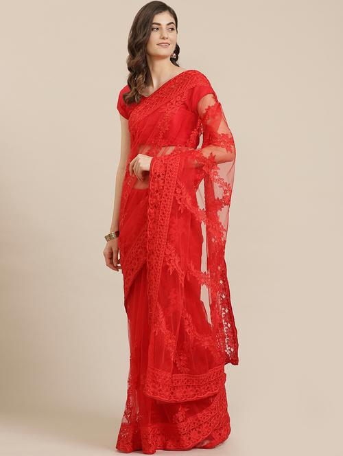 tonal embroidered saree with blouse - 17672341 - Very Small Image - 1