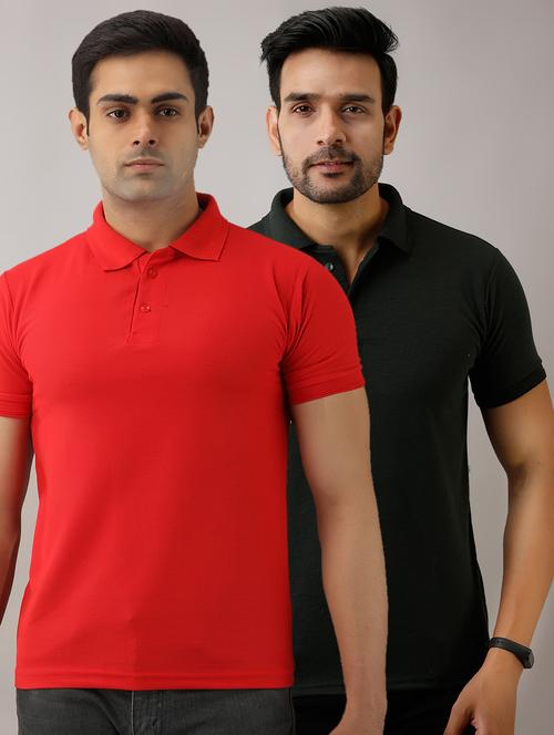 set of 2 solid combo t-shirts  - 17673433 - Very Small Image - 1