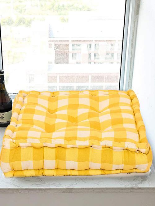 rustic linen yellow super soft microfiber microfiber quiltedcozy check chair box size 16x16 a handle for convenience piece 1 - 17675239 - Very Small Image - 1