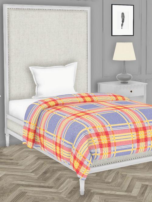 bianca 100% cotton all-weather ac single comforter [150gsm micro-silk filling & 144tc cotton fabric] with health layer -1pc set- - 17677157 - Very Small Image - 1