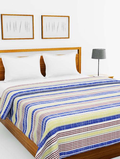 bianca 100% cotton all-weather ac double comforter [150gsm micro-silk filling & 144tc cotton fabric] with health layer -1pc set- - 17677188 - Very Small Image - 1