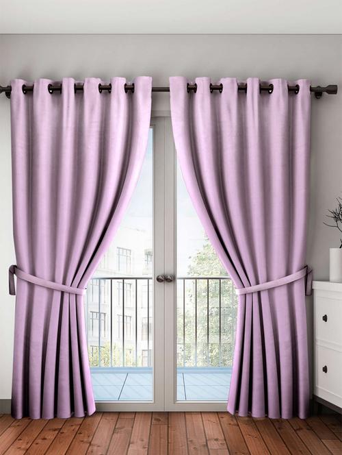 bianca minimal-satin blackout curtain [blocks 99% sunlight & reduces noise] -1pc 7.5 feet (blackout) abstract-roseberry - 17677233 - Very Small Image - 1