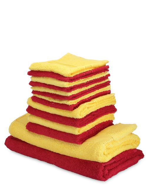 lorena [14pc] 100% cotton super-soft terry towels -2pc bath, 4pc hand, 8pc face (d`ross) solid-multi - 17677732 - Very Small Image - 1