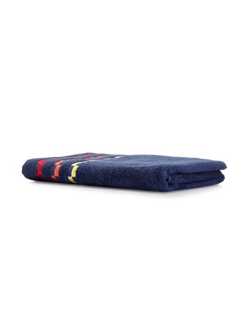 bianca mercerized combed cotton bumpy-stripes towels -1pc bath towel (sonoma) solid-navy - 17677779 - Very Small Image - 1