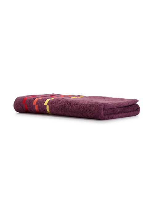 bianca mercerized combed cotton bumpy-stripes towels -1pc bath towel (sonoma) solid-wine - 17677781 - Very Small Image - 1