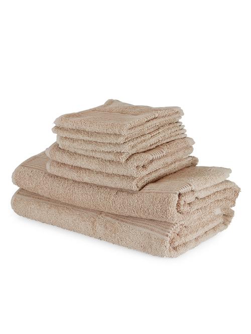 lorena [8pc] 100% cotton super-soft terry towels -2pc bath, 2pc hand, 4pc face (d`ross) solid-multi - 17677782 - Very Small Image - 1