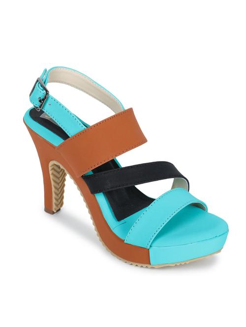 blue suede platforms sandals - 17678935 - Very Small Image - 1