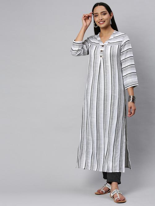 women's straight kurta - 17680019 - Very Small Image - 1