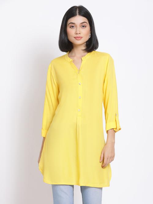 solid straight kurti - 17680055 - Very Small Image - 1