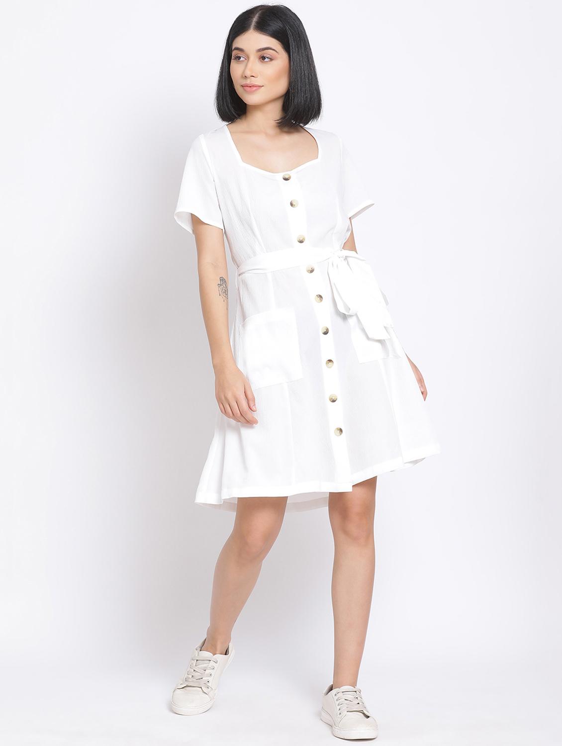 women's solid dress - 17680076 - Zoom Image - 3