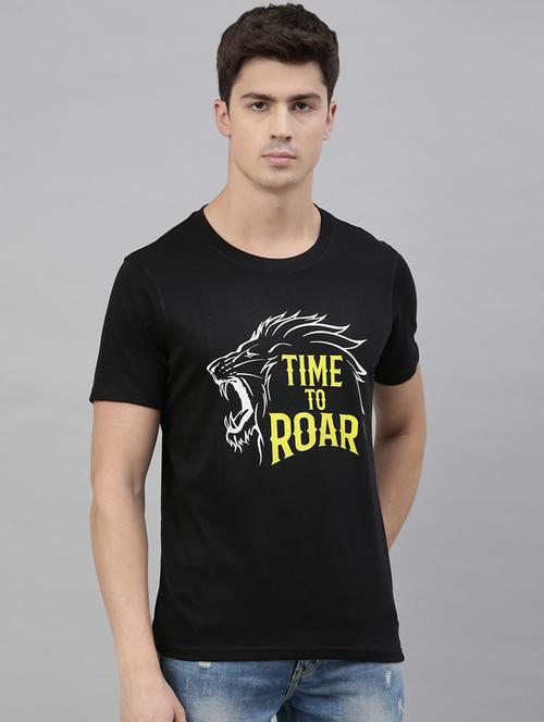black typographic chest print t-shirt - 17680106 - Very Small Image - 1