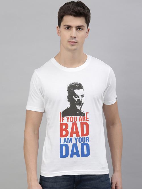 men round neck front print t-shirt - 17680135 - Very Small Image - 1