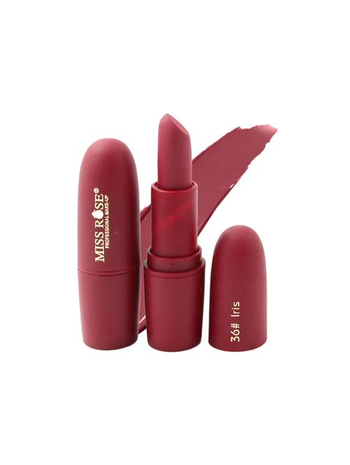 miss rose creamy matte long lasting waterproof  lip moisturizing bullet lipstick  shade 36 lris  7301-026b 36 - 17680475 - Very Small Image - 1