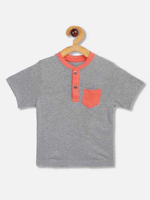henley neck solid t-shirt  - 17683080 - Very Small Image - 1