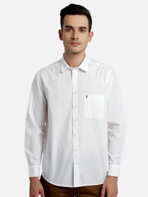 white solid formal shirt - 17683608 - Very Small Image - 1