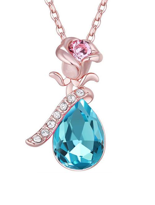 blue colored metal pendant - 17685010 - Very Small Image - 1