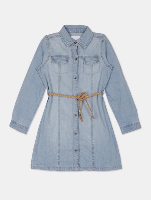 blue cotton frock - 17685116 - Very Small Image - 1