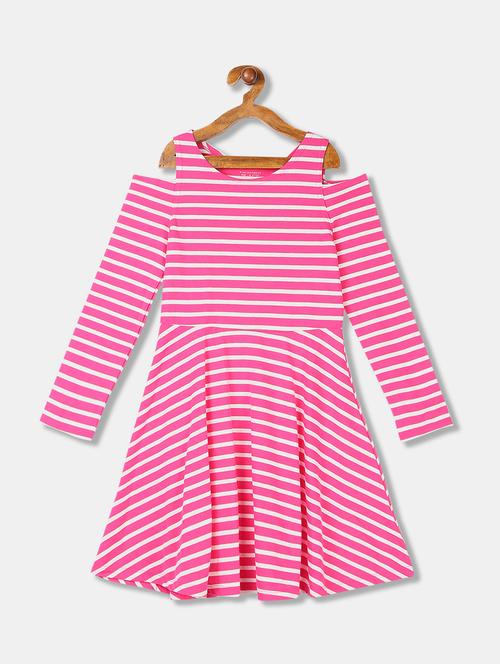 pink striped frock - 17685214 - Very Small Image - 1