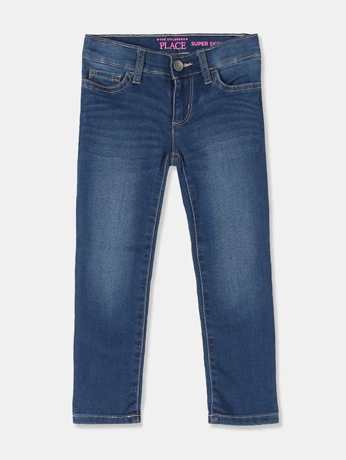 blue cotton blend washed jean - 17685239 - Very Small Image - 1