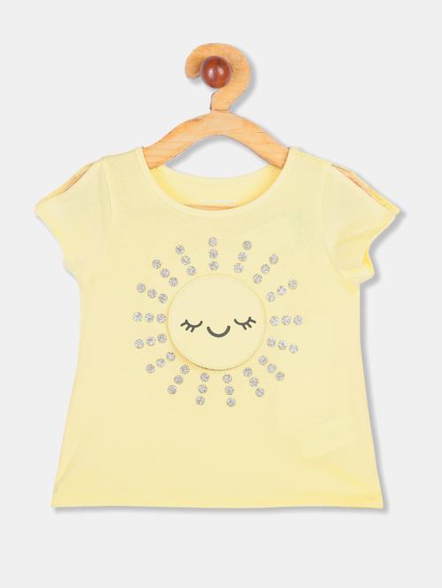 yellow cotton regular tee - 17686116 - Very Small Image - 1