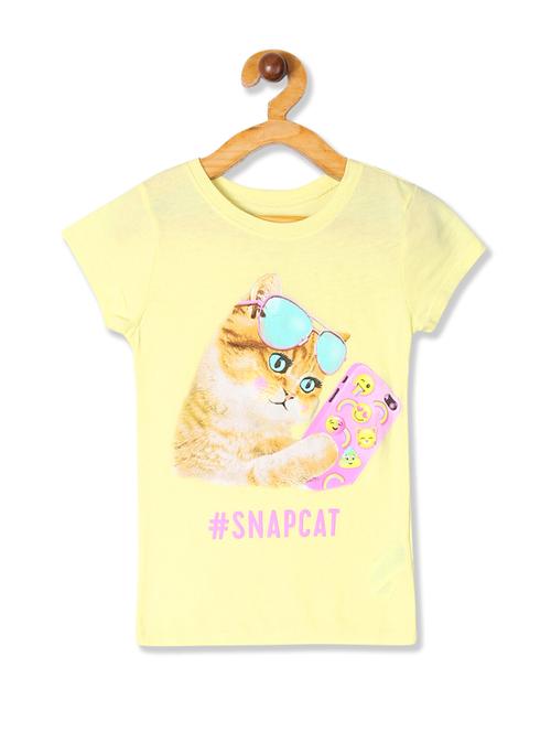 yellow cotton regular tee - 17686168 - Very Small Image - 1