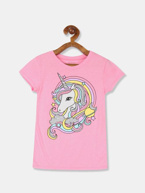 pink cotton regular tee - 17686242 - Very Small Image - 1