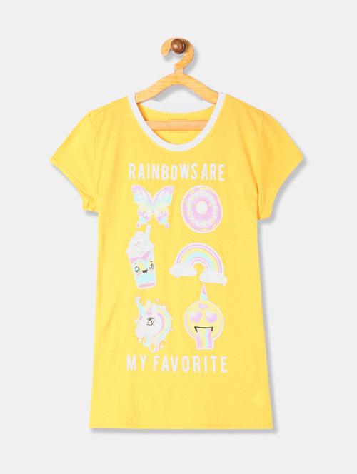 yellow cotton regular tee - 17686248 - Very Small Image - 1