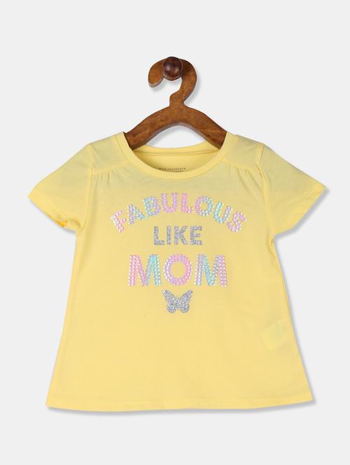 yellow cotton graphic tee - 17686387 - Very Small Image - 1