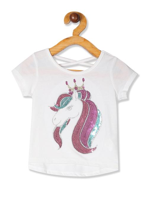 white cotton graphic top - 17686414 - Very Small Image - 1