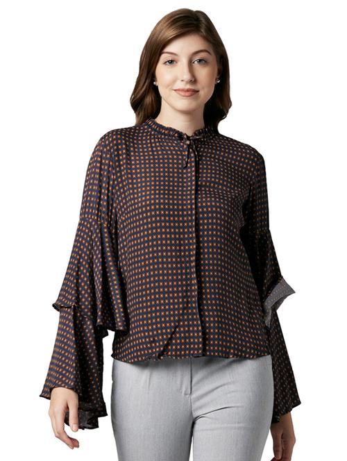 bell sleeved checkered top  - 17686973 - Very Small Image - 1