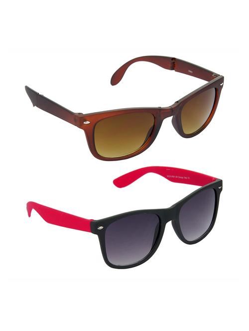 non polarized lens new stylish & eye protection sunglasses combo goggles latest model optical shades chasma for men & women - 17688252 - Very Small Image - 1