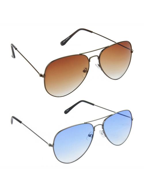 non polarized lens new stylish & eye protection sunglasses combo goggles latest model optical shades chasma for men & women - 17688412 - Very Small Image - 1